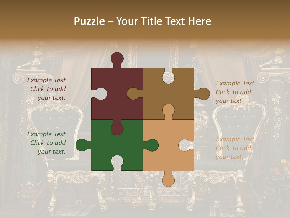 Gold Grunge Curtain PowerPoint Template