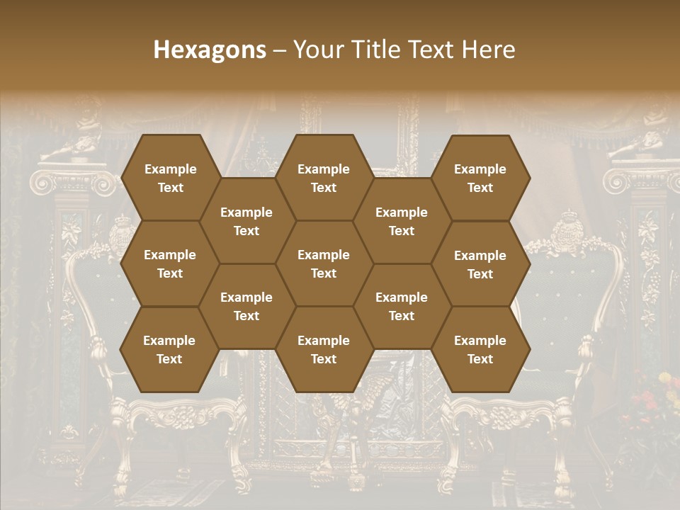 Gold Grunge Curtain PowerPoint Template