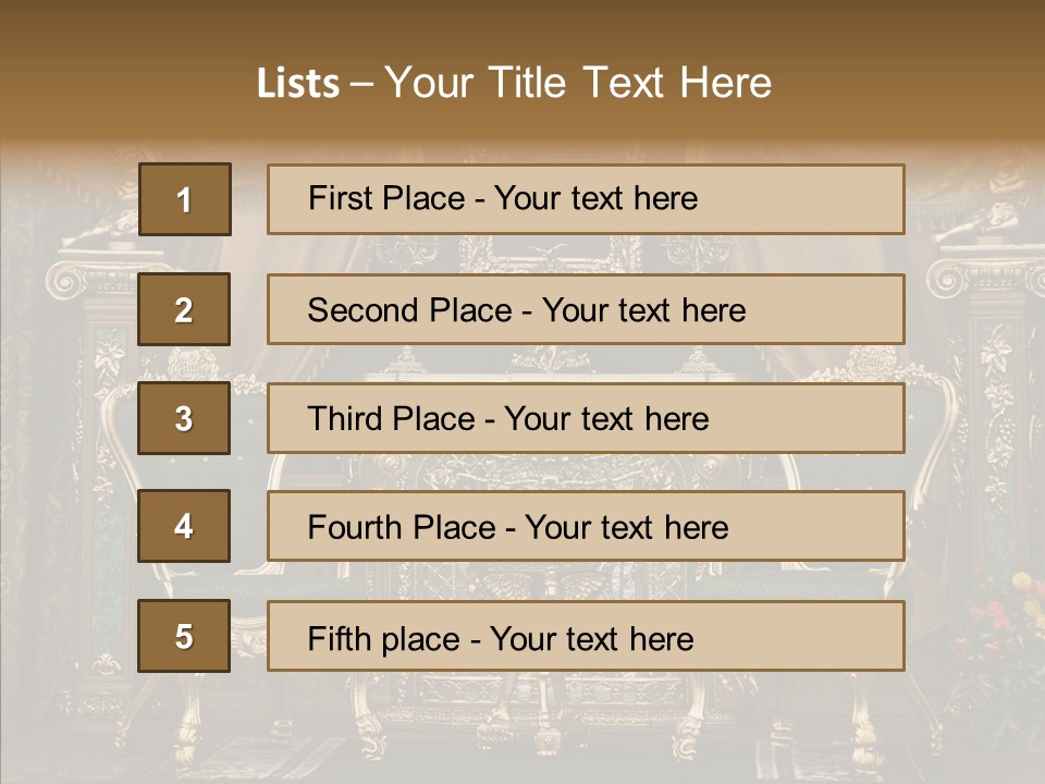 Gold Grunge Curtain PowerPoint Template