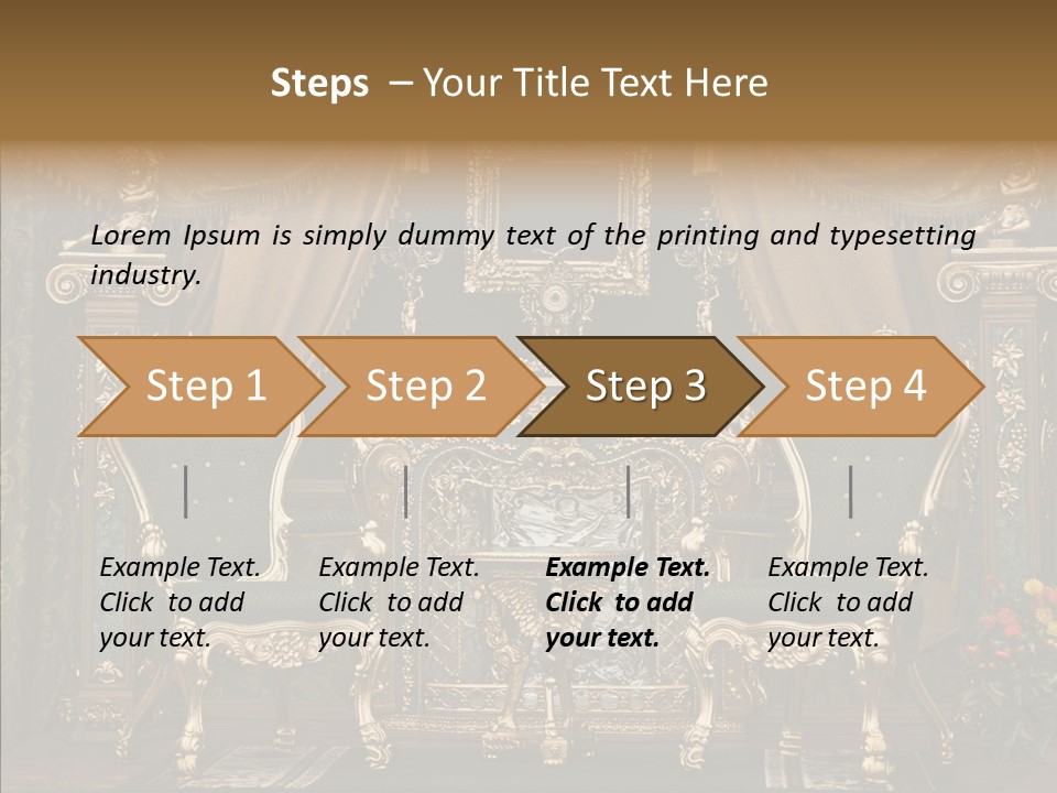 Gold Grunge Curtain PowerPoint Template