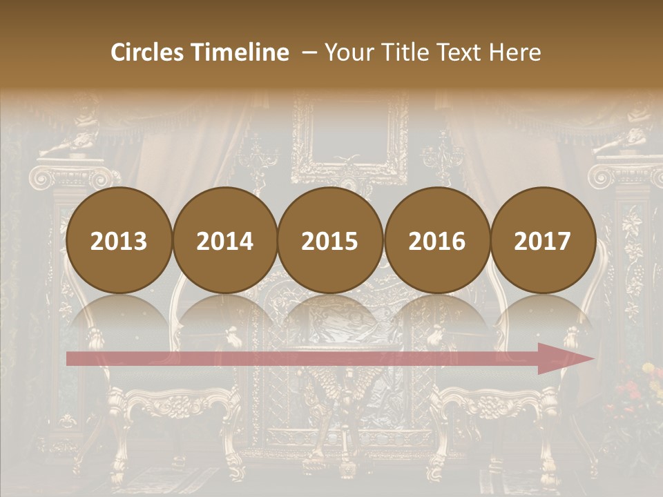 Gold Grunge Curtain PowerPoint Template