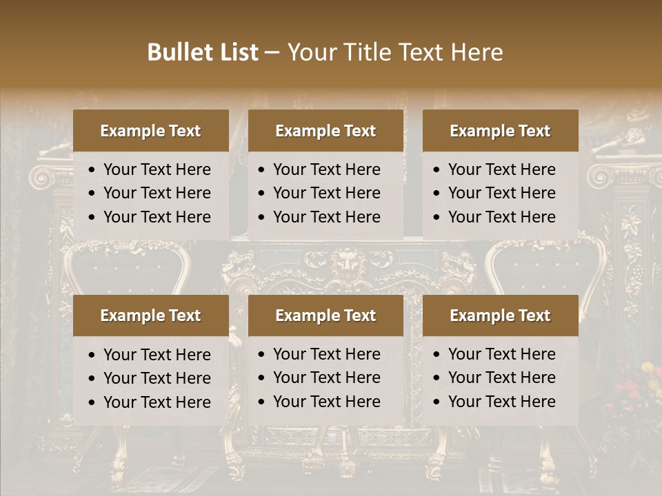 Gold Grunge Curtain PowerPoint Template