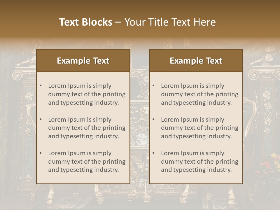 Gold Grunge Curtain PowerPoint Template
