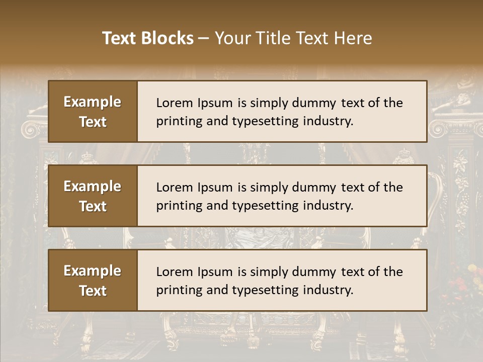 Gold Grunge Curtain PowerPoint Template