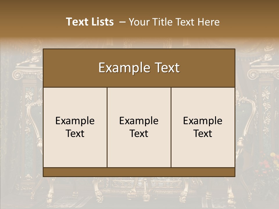 Gold Grunge Curtain PowerPoint Template