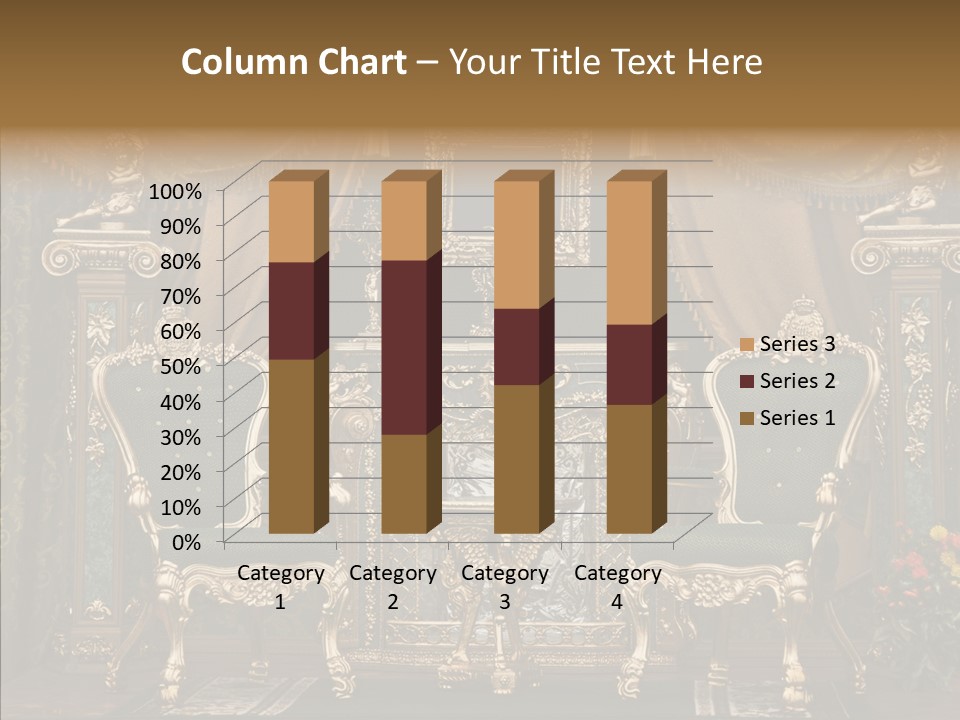 Gold Grunge Curtain PowerPoint Template