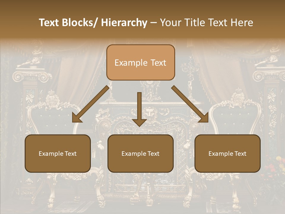 Gold Grunge Curtain PowerPoint Template