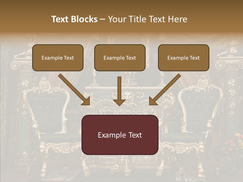 Gold Grunge Curtain PowerPoint Template