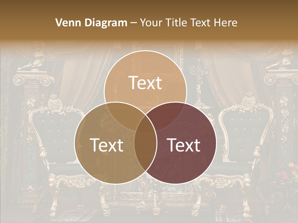 Gold Grunge Curtain PowerPoint Template