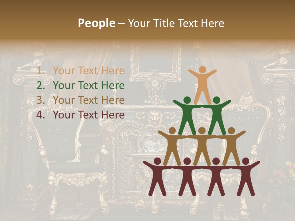 Gold Grunge Curtain PowerPoint Template