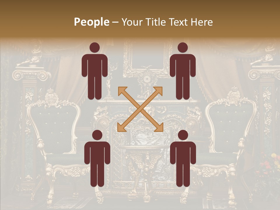 Gold Grunge Curtain PowerPoint Template