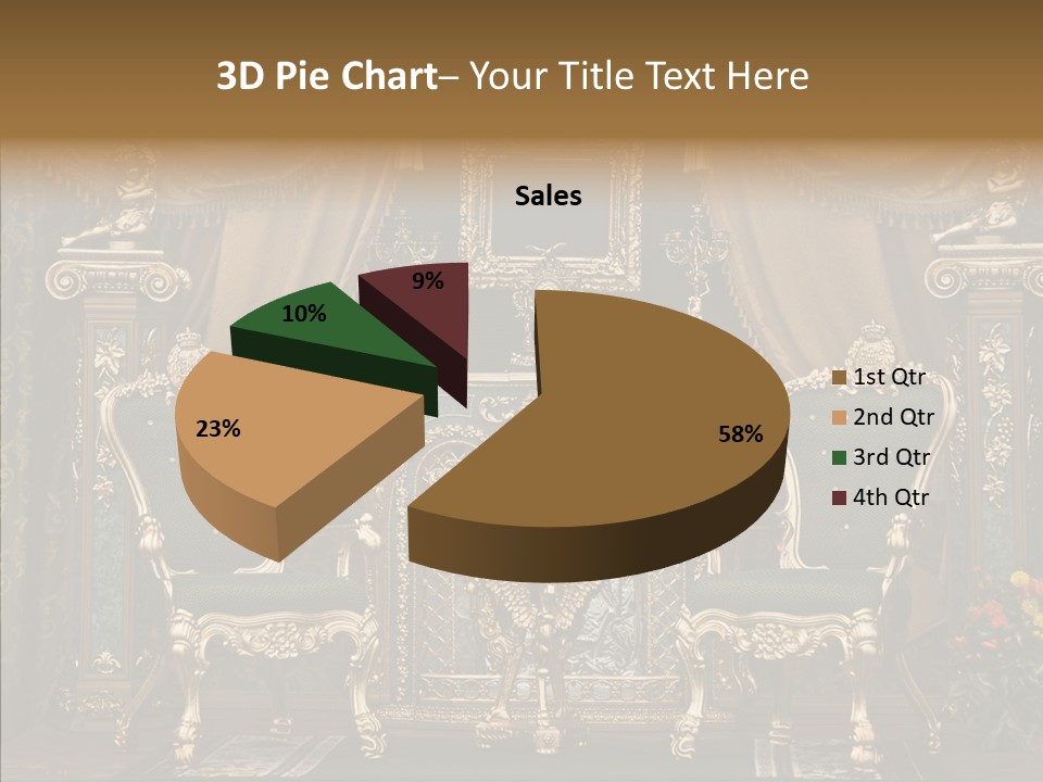 Gold Grunge Curtain PowerPoint Template