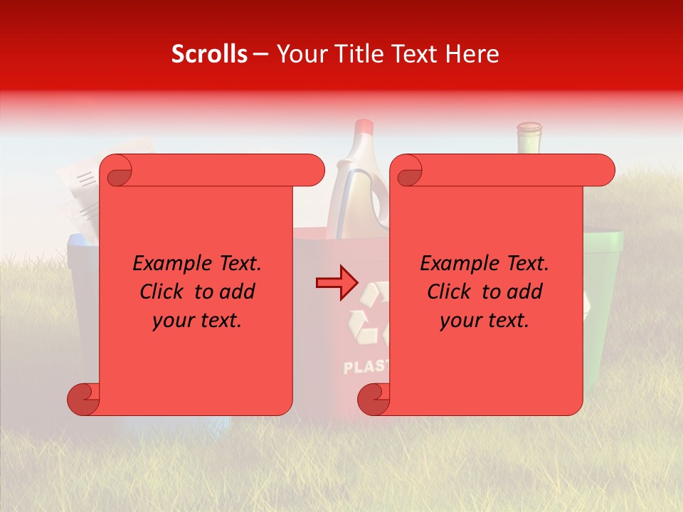 Arrow Sign Natural PowerPoint Template