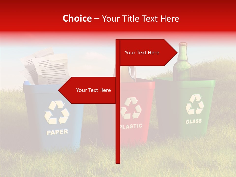 Arrow Sign Natural PowerPoint Template