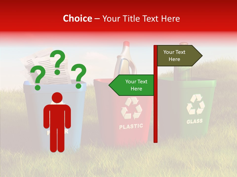 Arrow Sign Natural PowerPoint Template