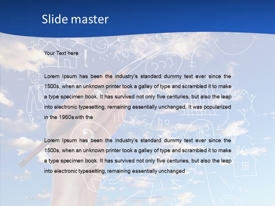 Palmen Insel Pool PowerPoint Template