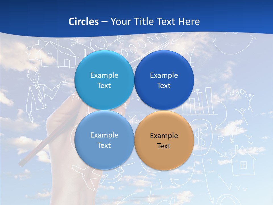 Palmen Insel Pool PowerPoint Template