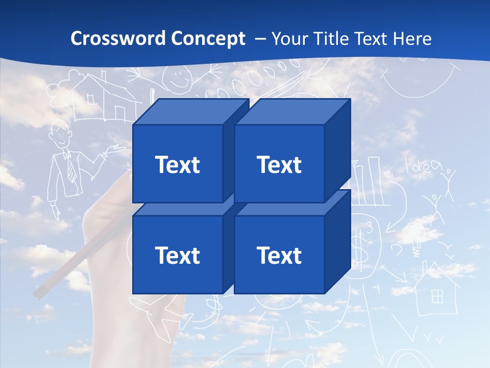 Palmen Insel Pool PowerPoint Template