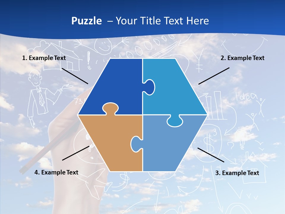 Palmen Insel Pool PowerPoint Template