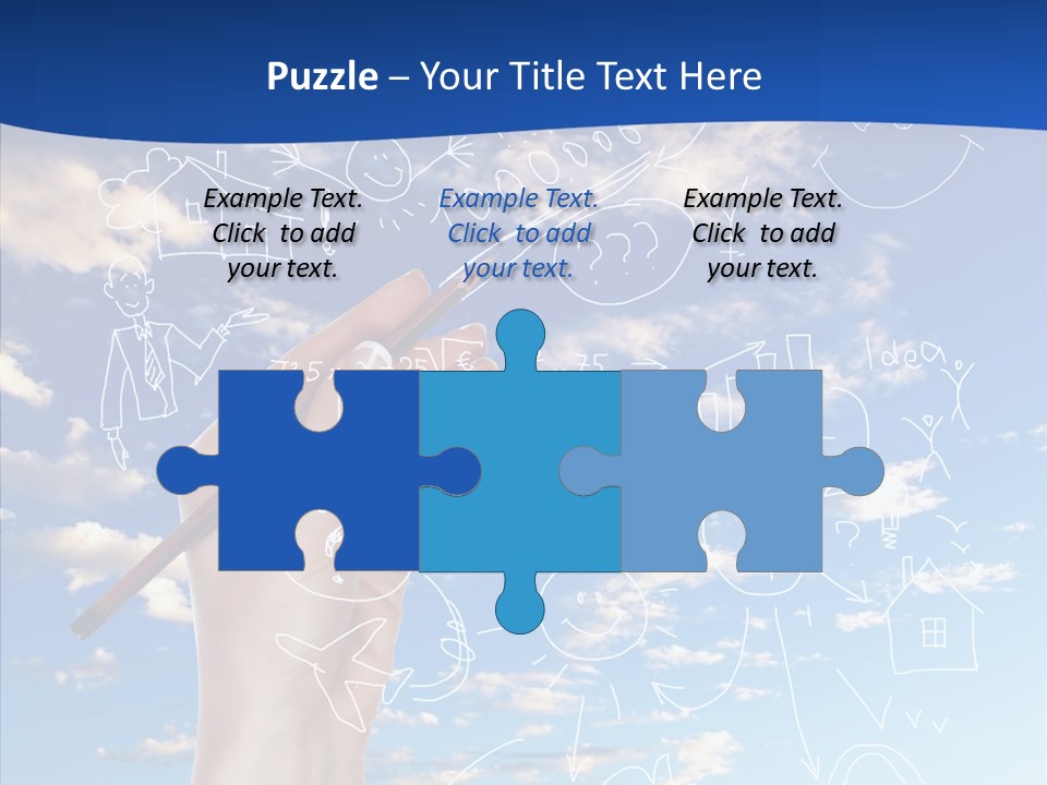 Palmen Insel Pool PowerPoint Template