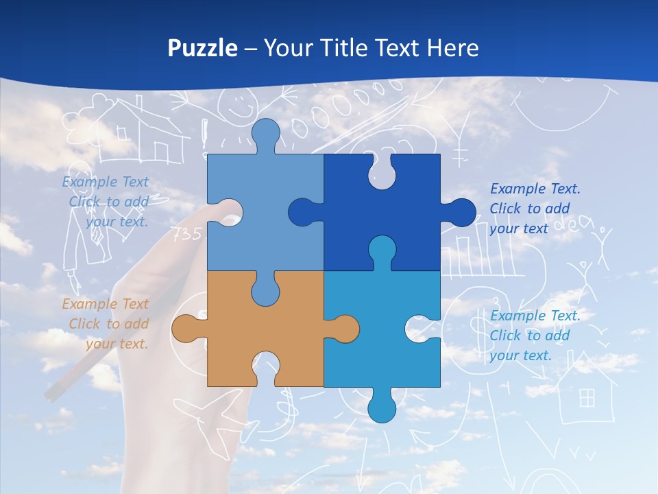 Palmen Insel Pool PowerPoint Template