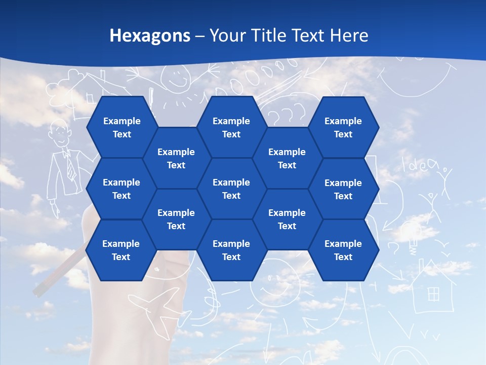 Palmen Insel Pool PowerPoint Template