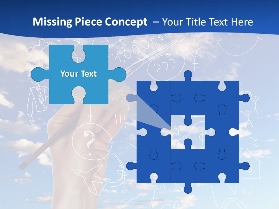 Palmen Insel Pool PowerPoint Template