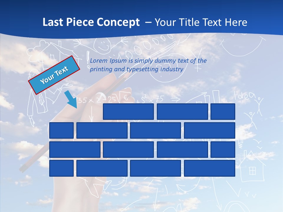 Palmen Insel Pool PowerPoint Template