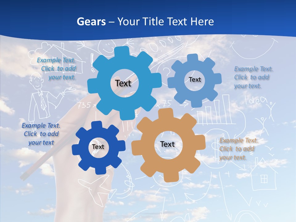 Palmen Insel Pool PowerPoint Template