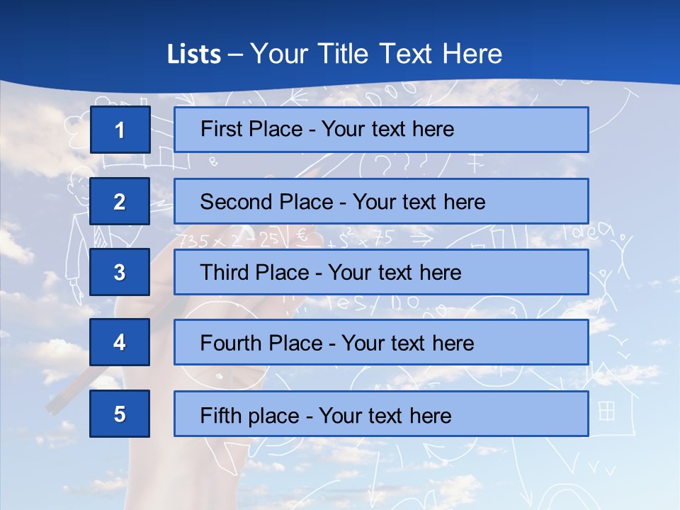 Palmen Insel Pool PowerPoint Template