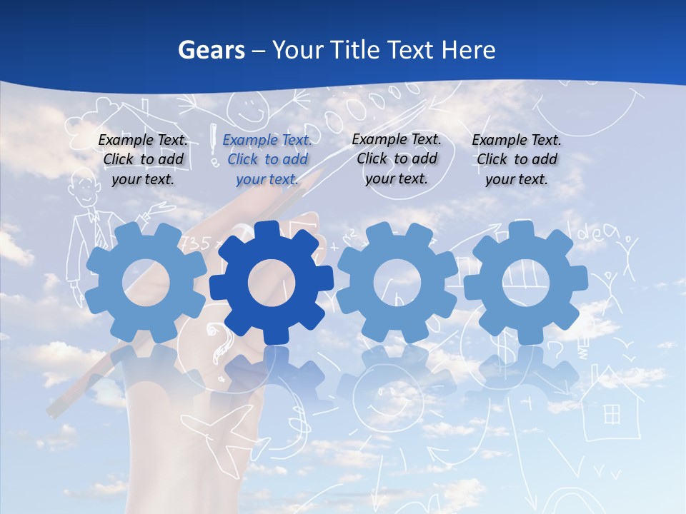 Palmen Insel Pool PowerPoint Template