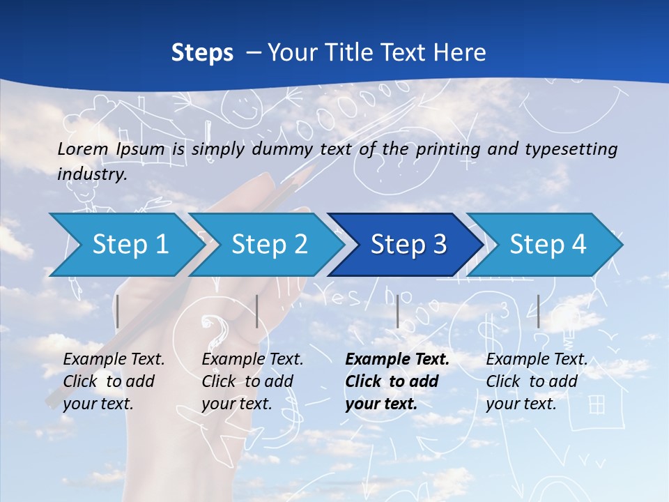 Palmen Insel Pool PowerPoint Template