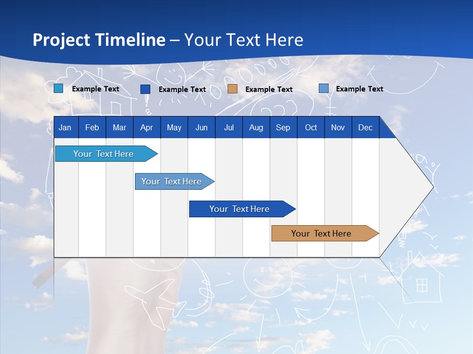 Palmen Insel Pool PowerPoint Template