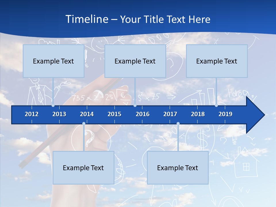 Palmen Insel Pool PowerPoint Template