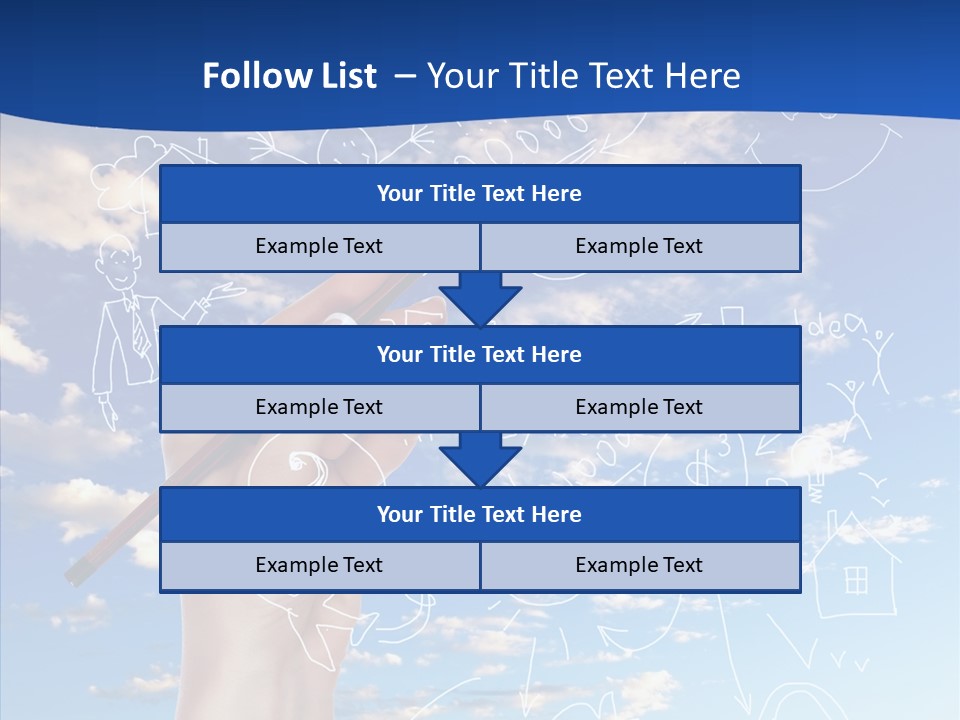 Palmen Insel Pool PowerPoint Template