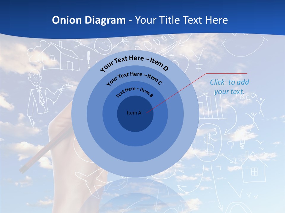 Palmen Insel Pool PowerPoint Template