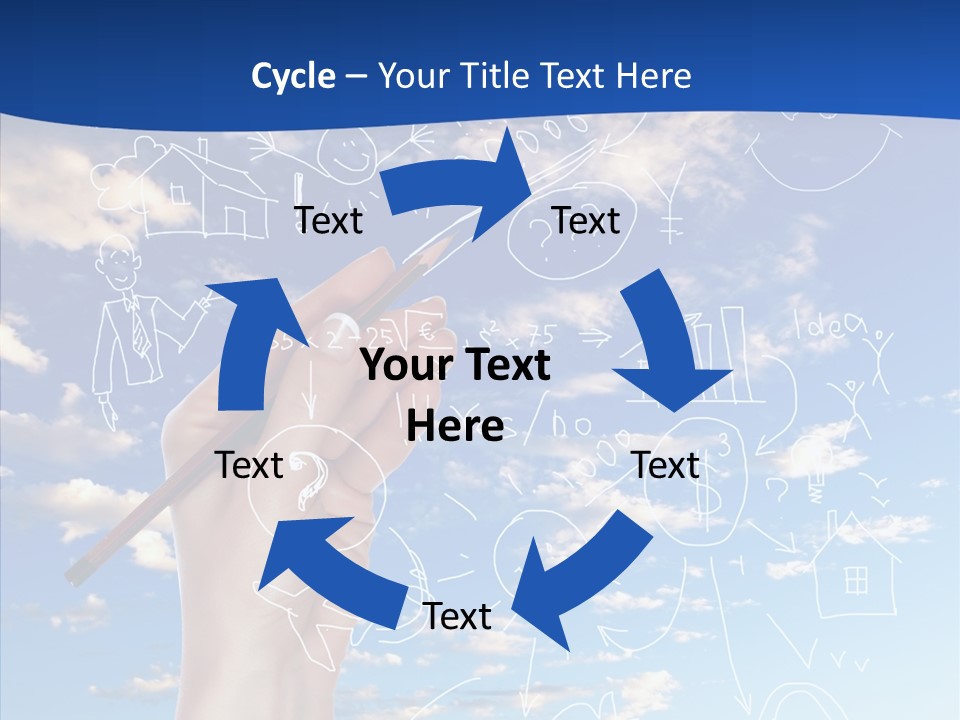 Palmen Insel Pool PowerPoint Template