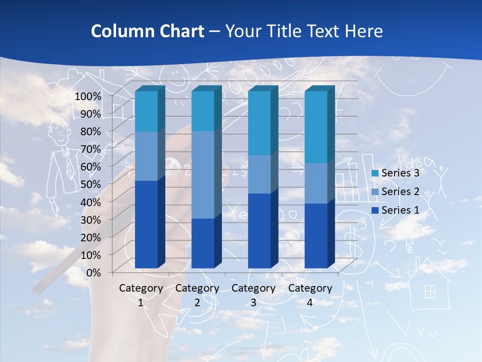 Palmen Insel Pool PowerPoint Template