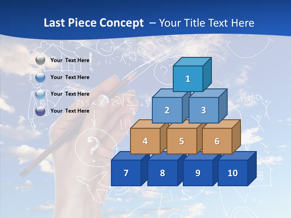Palmen Insel Pool PowerPoint Template