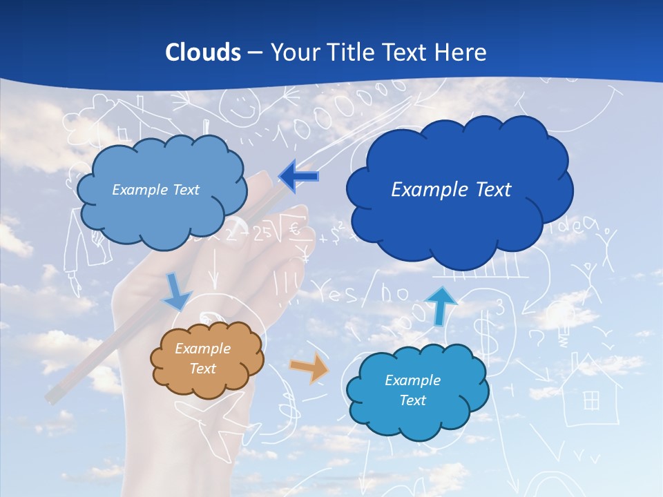 Palmen Insel Pool PowerPoint Template