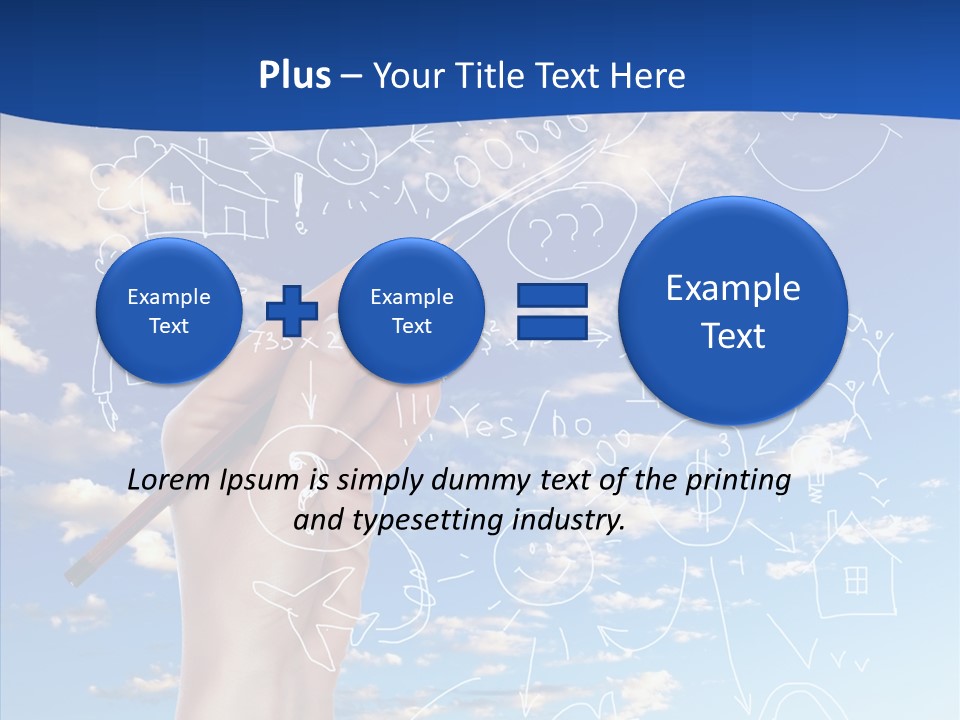 Palmen Insel Pool PowerPoint Template