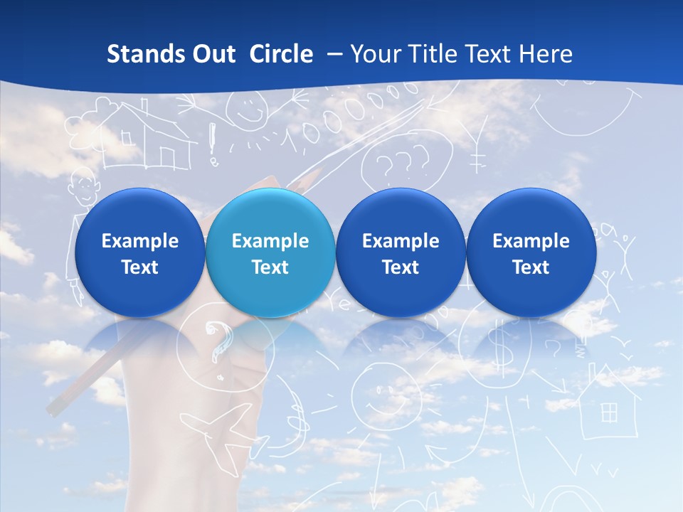 Palmen Insel Pool PowerPoint Template