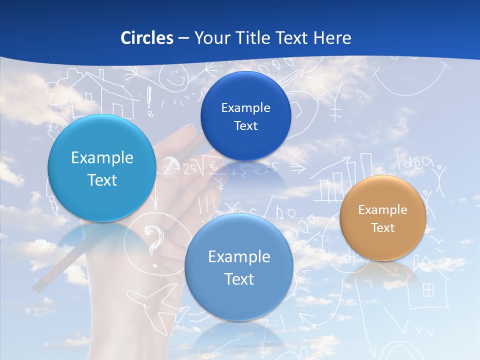 Palmen Insel Pool PowerPoint Template