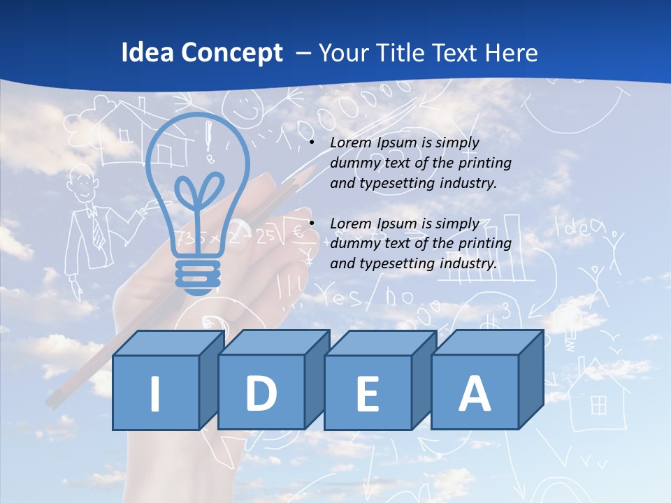 Palmen Insel Pool PowerPoint Template