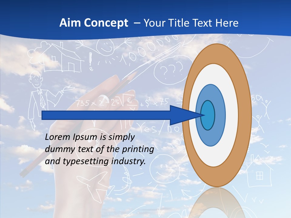 Palmen Insel Pool PowerPoint Template