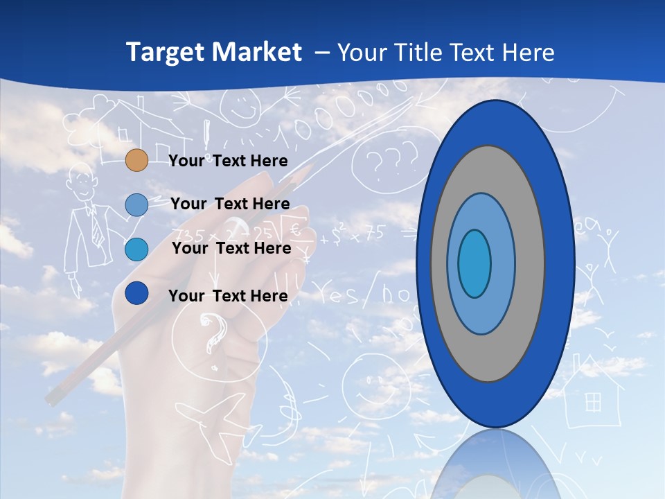 Palmen Insel Pool PowerPoint Template