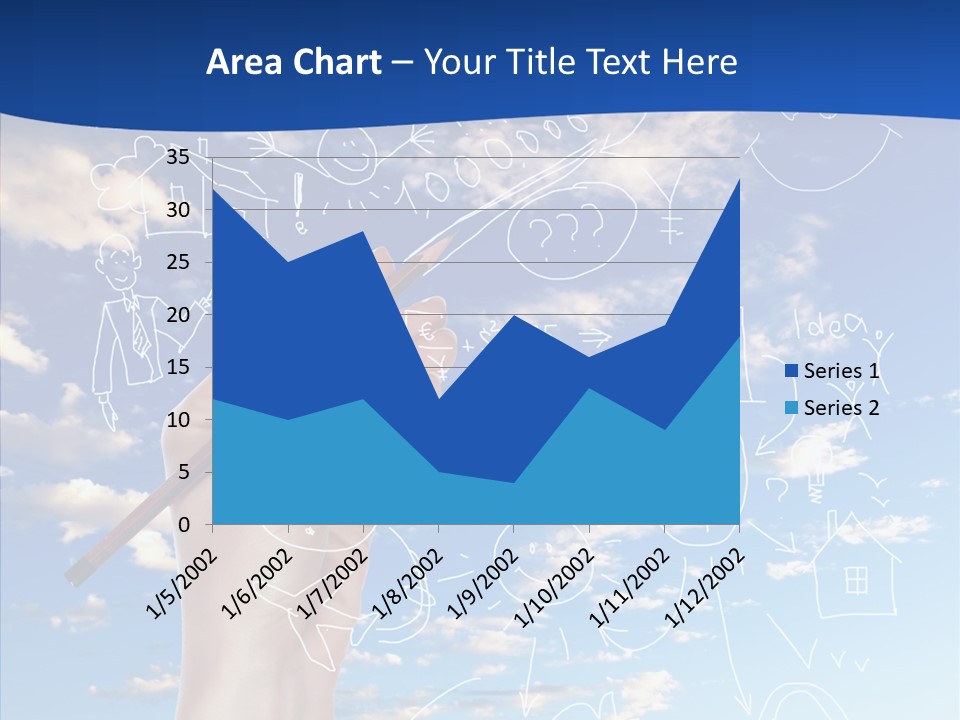 Palmen Insel Pool PowerPoint Template