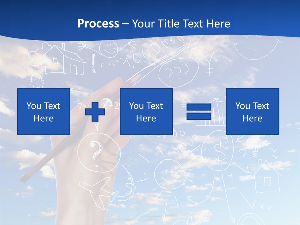 Palmen Insel Pool PowerPoint Template