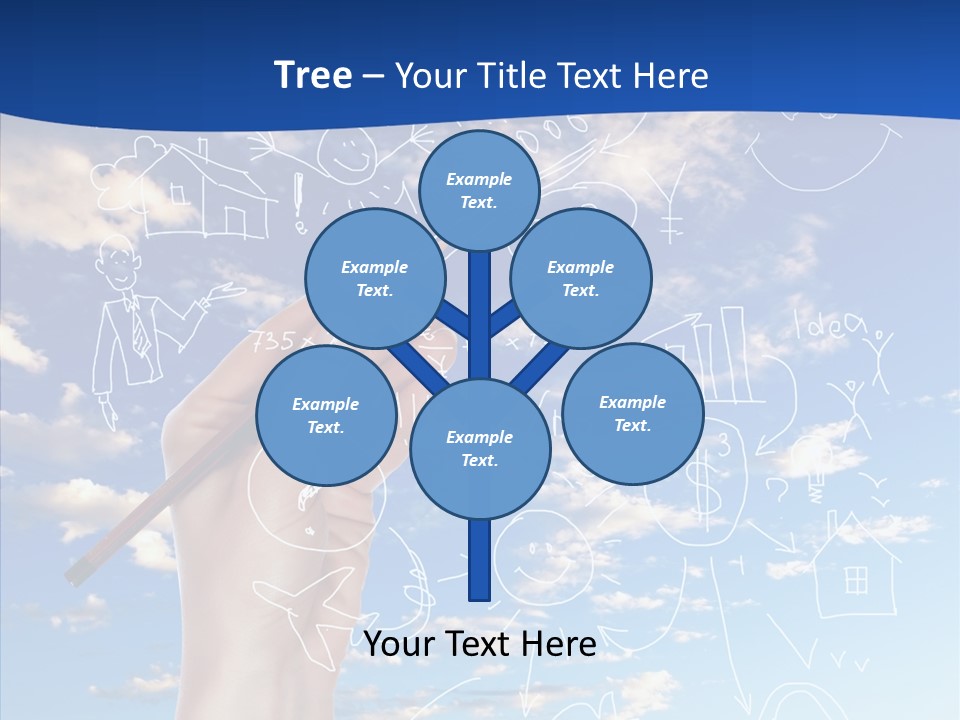 Palmen Insel Pool PowerPoint Template