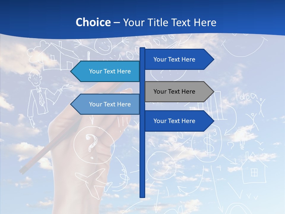 Palmen Insel Pool PowerPoint Template